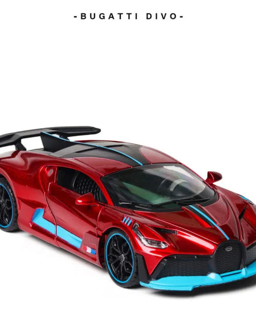 Load image into Gallery viewer, 1/32 Alloy Diecasts Metal Toy Car Model Bugatti Divo Toy Vehicles Miniature Car Model with Light Toys for Boys Kids Christmas Gi
