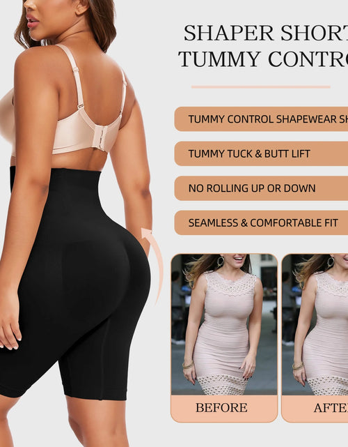 Load image into Gallery viewer, 2 Pack Women Waist Trainer Shapewear Tummy Control Body Shaper Shorts Hi-Waist Butt Lifter Thigh Slimmer
