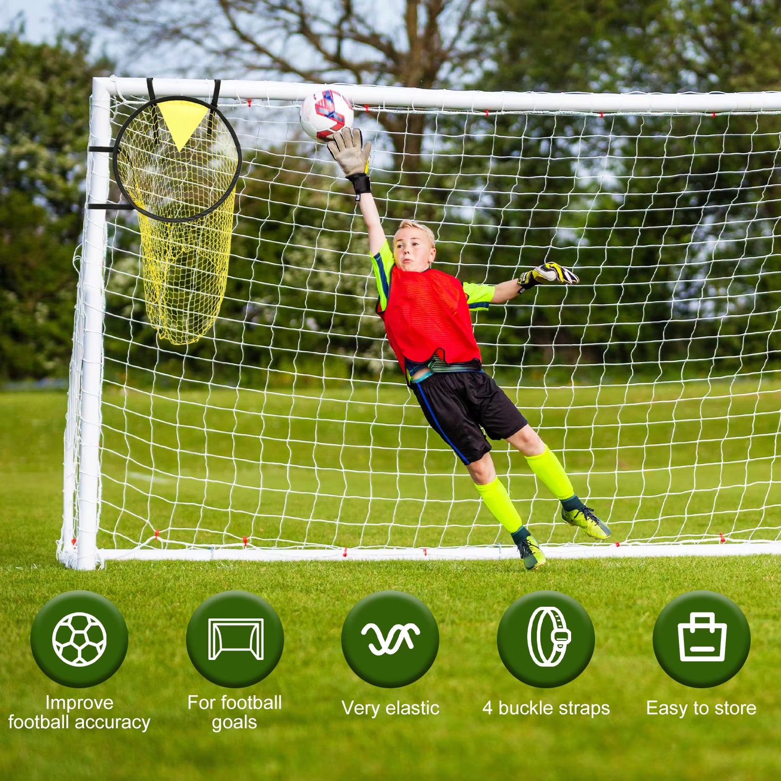 Soccer Training Shooting 1/2Pcs Net Equipment Football Training Target Net Goal Youth Free Kick Practice Shooting Soccer Topshot