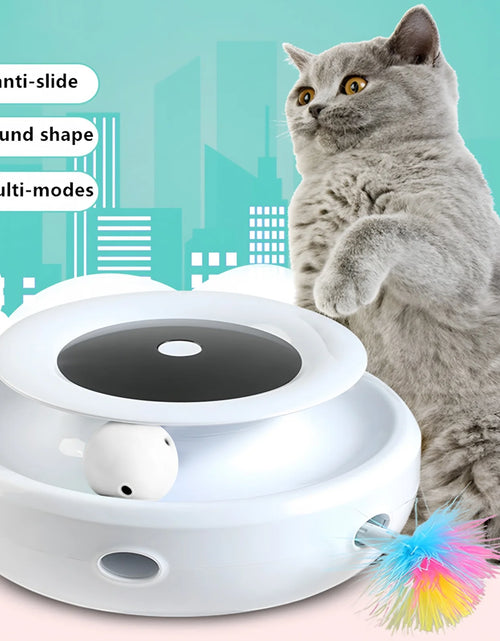 Load image into Gallery viewer, Cat Toys 2-In-1 Interactive Cat Toys for Indoor Cats, Cat Balls, Cat Mice Toy, Cat Entertainment Toys with 2Pcs Feathers, Motion-Activated Toy with Feathers Provides, Batteries or USB Charge
