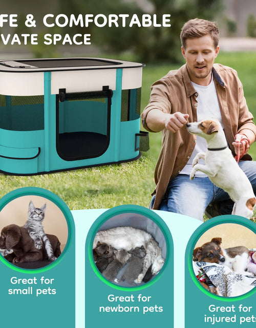 Load image into Gallery viewer, Pet Playpen, Foldable Portable Dog Cat Playpens Exercise Kennel Tent, Removable Shade Cover, Indoor Outdoor Travel Camping Use
