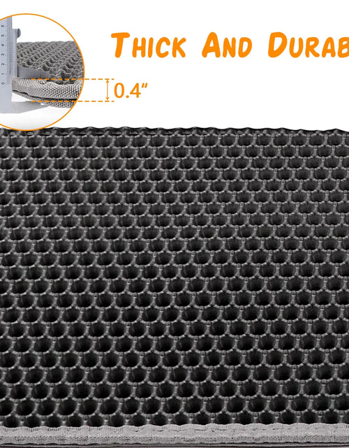 Load image into Gallery viewer, 24 X 15 Inch Cat Litter Mat Kitty Litter Trapping Mat, Honeycomb Double Layer Urine Waterproof, Easier to Clean Litter Box Mat, Soft on Paws, Non-Slip（Gray）
