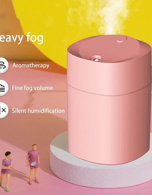 Load image into Gallery viewer, Portable Desk Humidifier, Cool Mist Humidifier, Small Humidifier for Home Bedroom Office, Plants, Colorful Night Light Function
