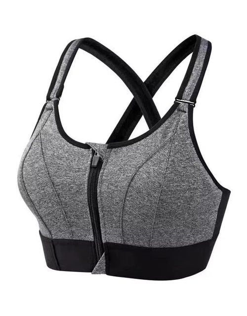 Load image into Gallery viewer, Front Zipper Sports Bra Women&#39;S Underwear Running Fitness Seamless Brassiere Shockproof Breathable without Underwire Bralette
