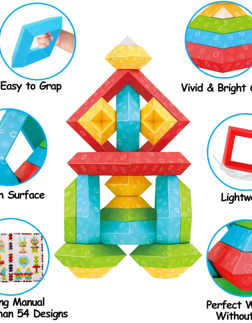 Load image into Gallery viewer, Toddler Stacking Building Blocks Educational Toys, Montessori Activities Learning Toys for 1 2 3+ Year Old, Sensory Toys Gifts for Toddler 1-3Y Boys &amp; Girls, 30 Piece Set
