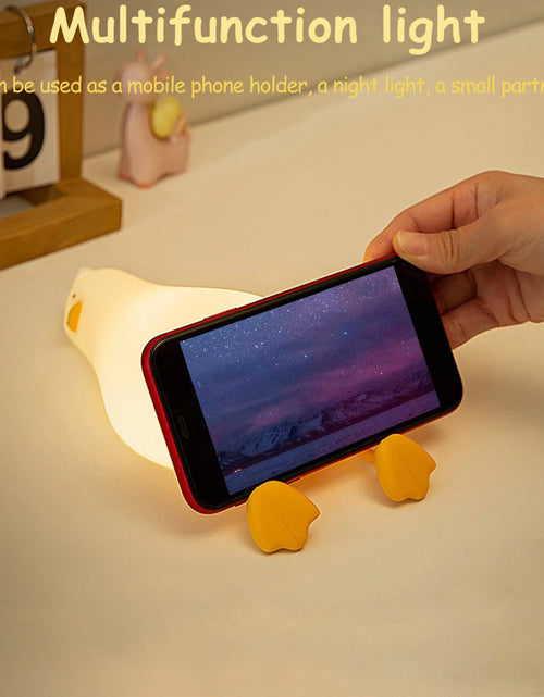 Load image into Gallery viewer, LED Lying Flat Night Light, Cute Light up , Silicone Dimmable Nightlight, Rechargeable Bedside Touch Lamp for Breastfeeding Toddler Baby Kids Room Decor Gift
