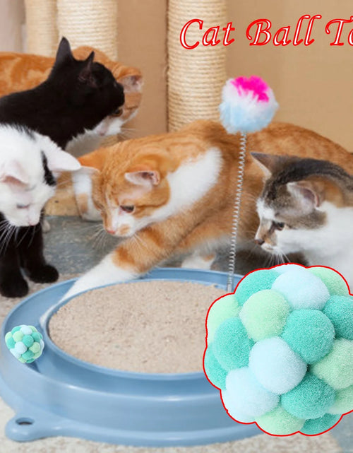 Load image into Gallery viewer, Funny Cat Toy Stretch Ball Built-In Bell Fuzzy Cats Creative Colorful Interactive Toy Christmas Cat Toy Balls for Indoor Cats and Kittens
