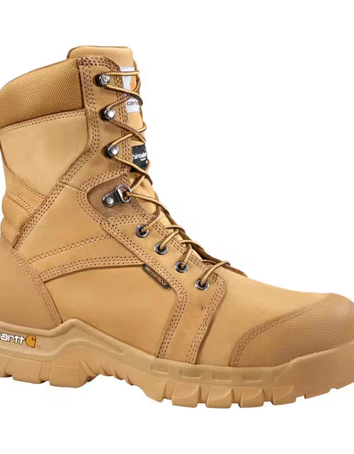 Load image into Gallery viewer, Men&#39;S Rugged Flex Waterproof 8&#39;&#39; Work Boots - Soft Toe - Wheat Size 10.5(M)
