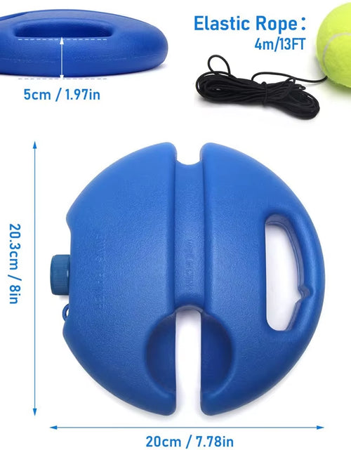 Load image into Gallery viewer, Heavy Duty Tennis Training Aids Base with Elastic Rope Ball Practice Self-Duty Rebound Tennis Trainer Partner Sparring Device
