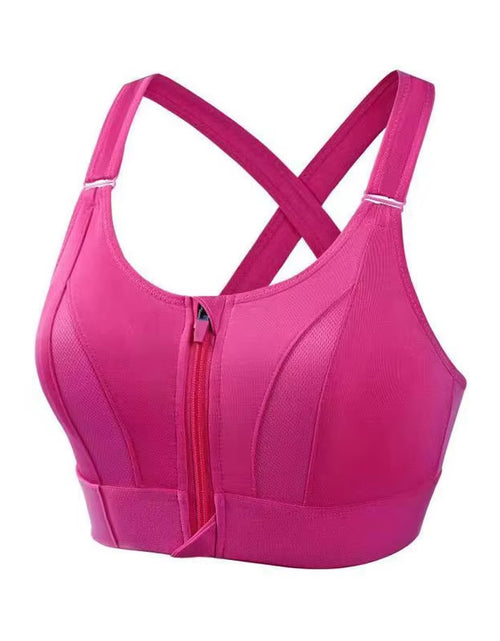 Load image into Gallery viewer, Front Zipper Sports Bra Women&#39;S Underwear Running Fitness Seamless Brassiere Shockproof Breathable without Underwire Bralette
