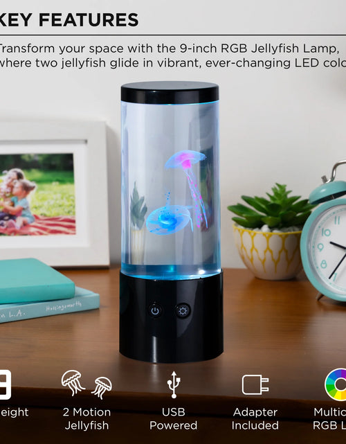 Load image into Gallery viewer, Jellyfish Lamp Motion &amp; Multicolor Leds - Easy Mode Switching, USB Powered - 9&quot;
